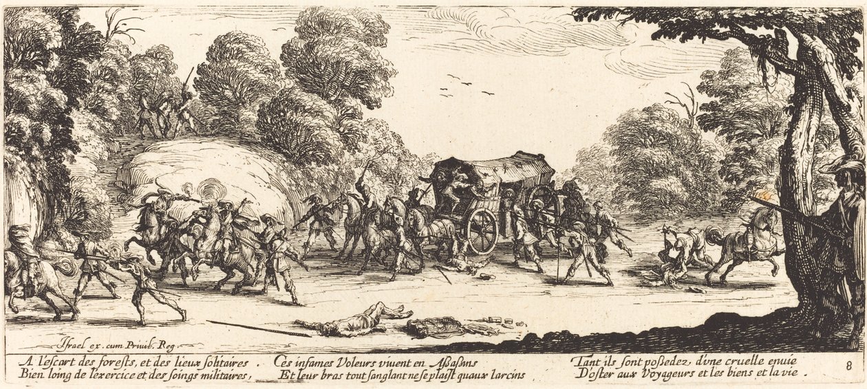 Angriff auf eine Kutsche von Jacques Callot