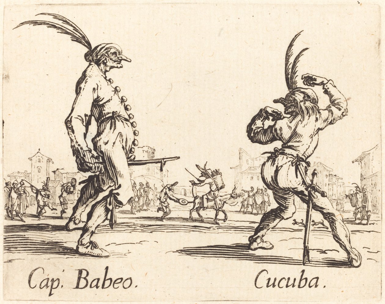 Cap. Babeo und Cucuba, ca. 1622 von Jacques Callot