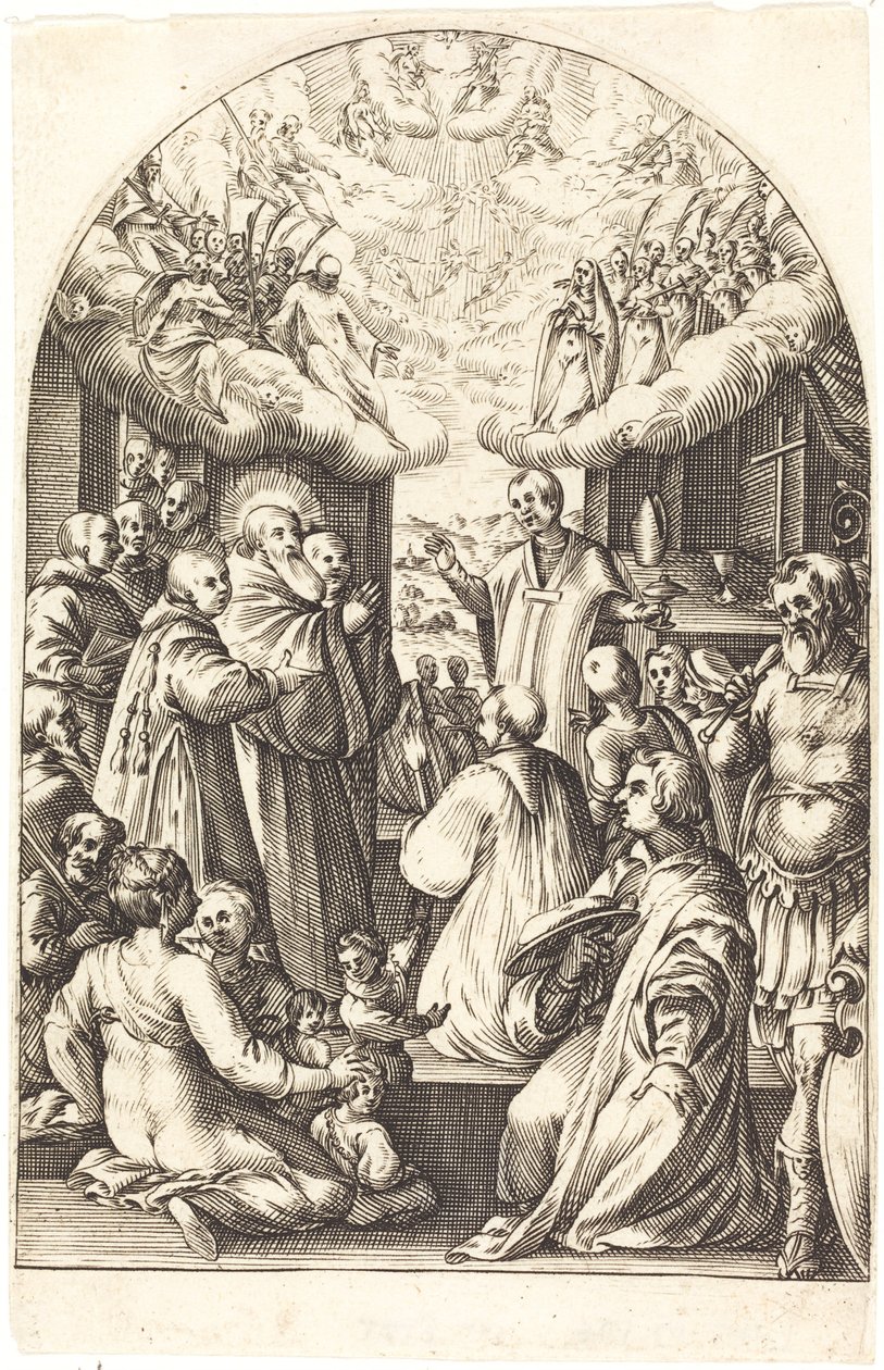 Tod des heiligen Benedikt von Jacques Callot