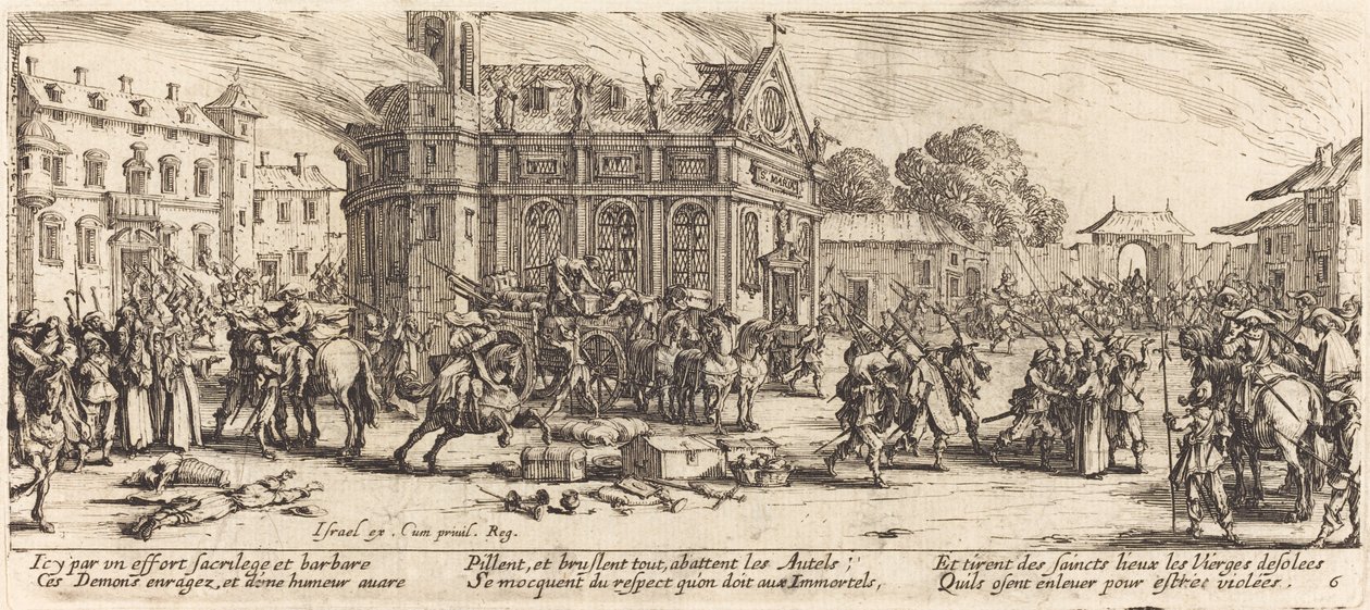 Zerstörung eines Klosters von Jacques Callot