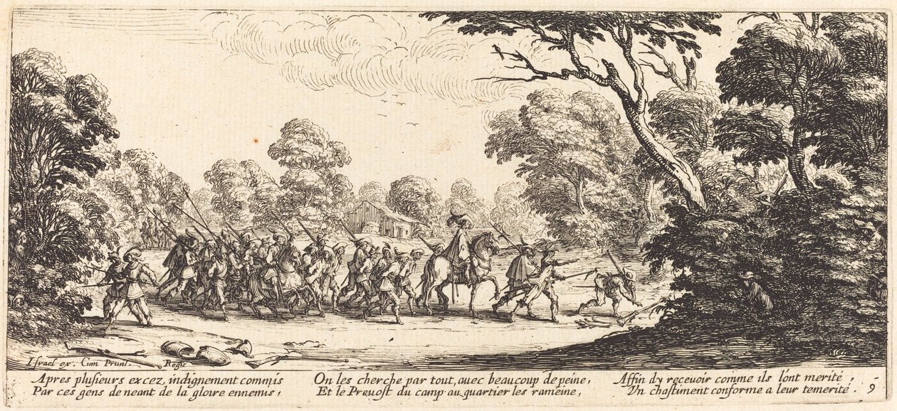 Entdeckung der kriminellen Soldaten von Jacques Callot
