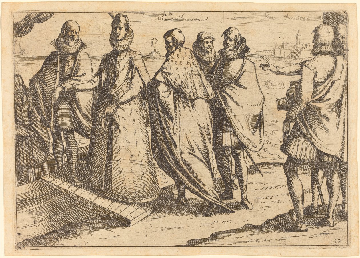 Einschiffung in Genua von Jacques Callot