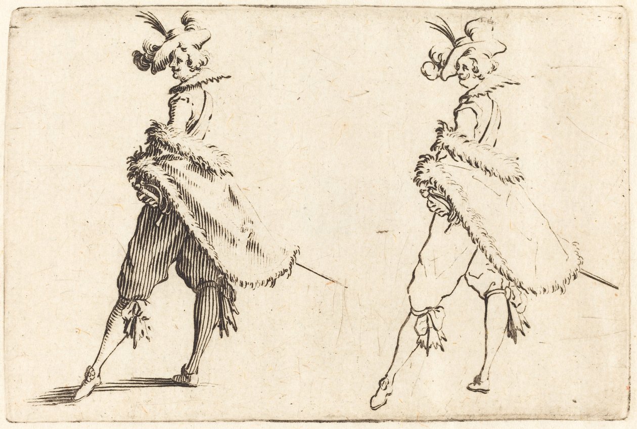 Herr von der Seite betrachtet, ca. 1622 von Jacques Callot
