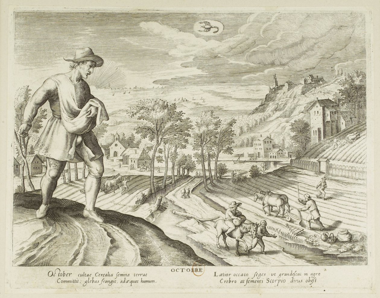 Die Monate. 10, Oktober von Jacques Callot