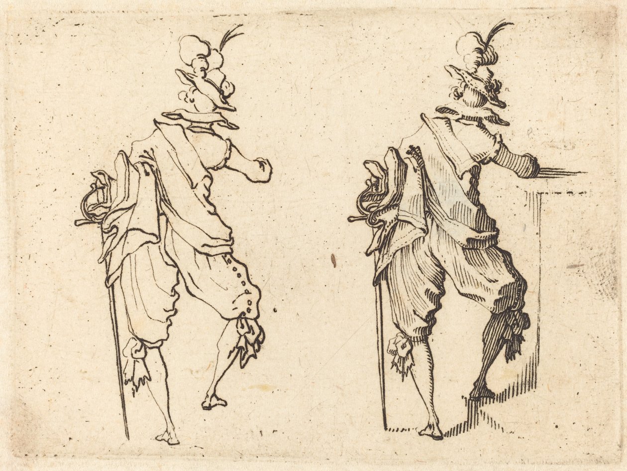 Mann mit Schwert von Jacques Callot