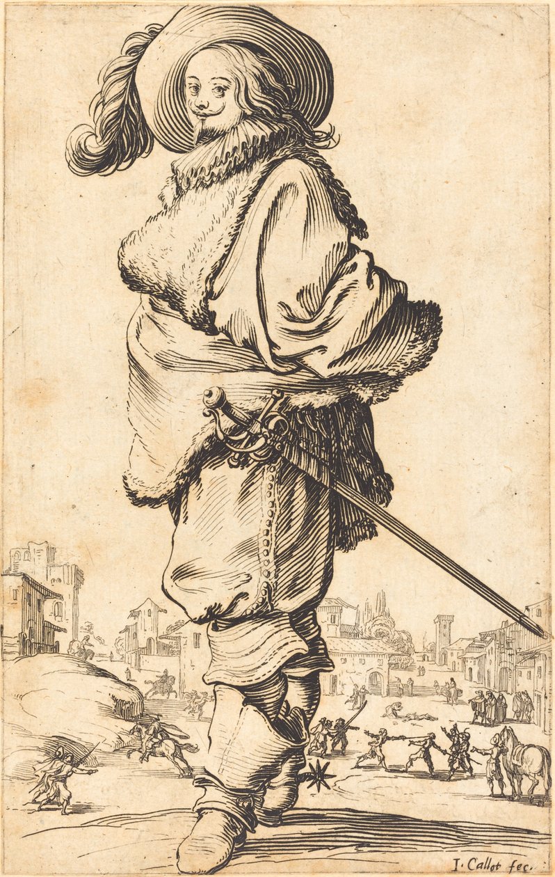 Edelmann mit Pelzplastron von Jacques Callot