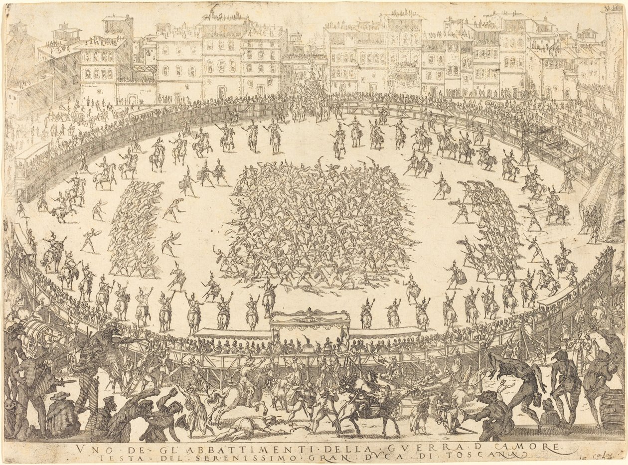 Einer der Infanteriekämpfe von Jacques Callot