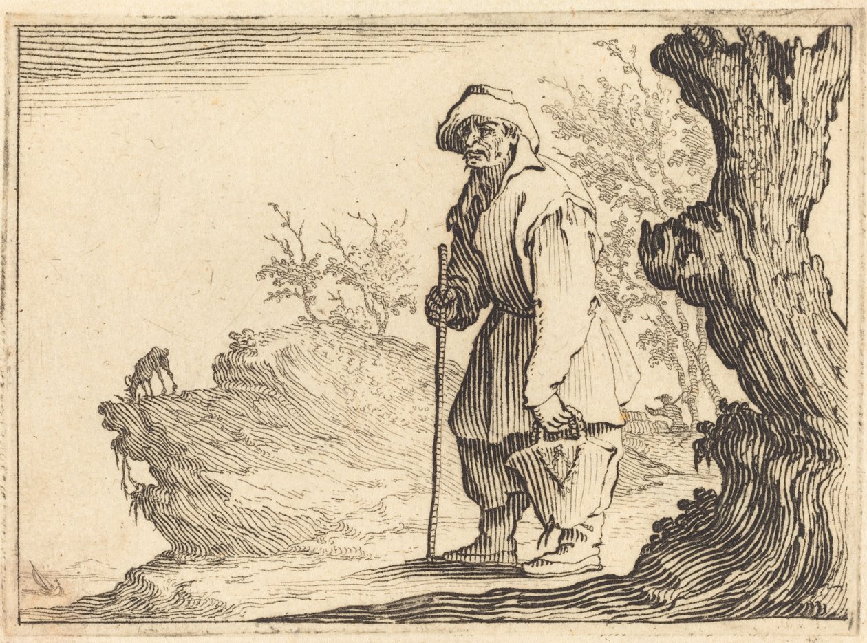 Bauer mit Sack von Jacques Callot