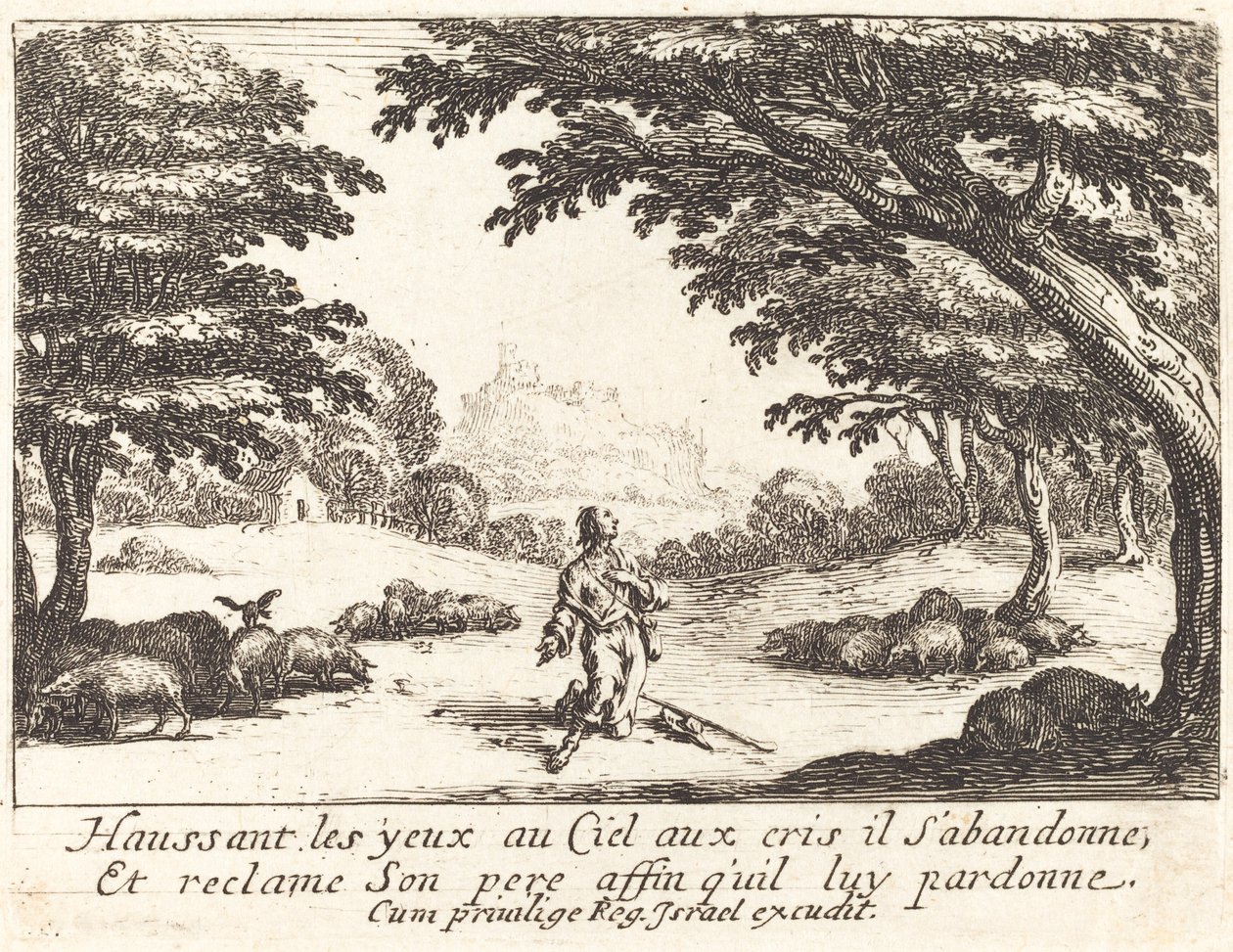 Gebet um göttliche Hilfe von Jacques Callot