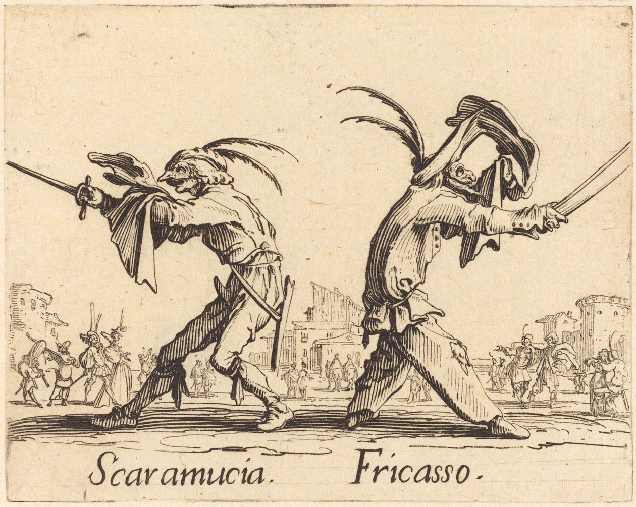 Scaramucia und Fricasso von Jacques Callot
