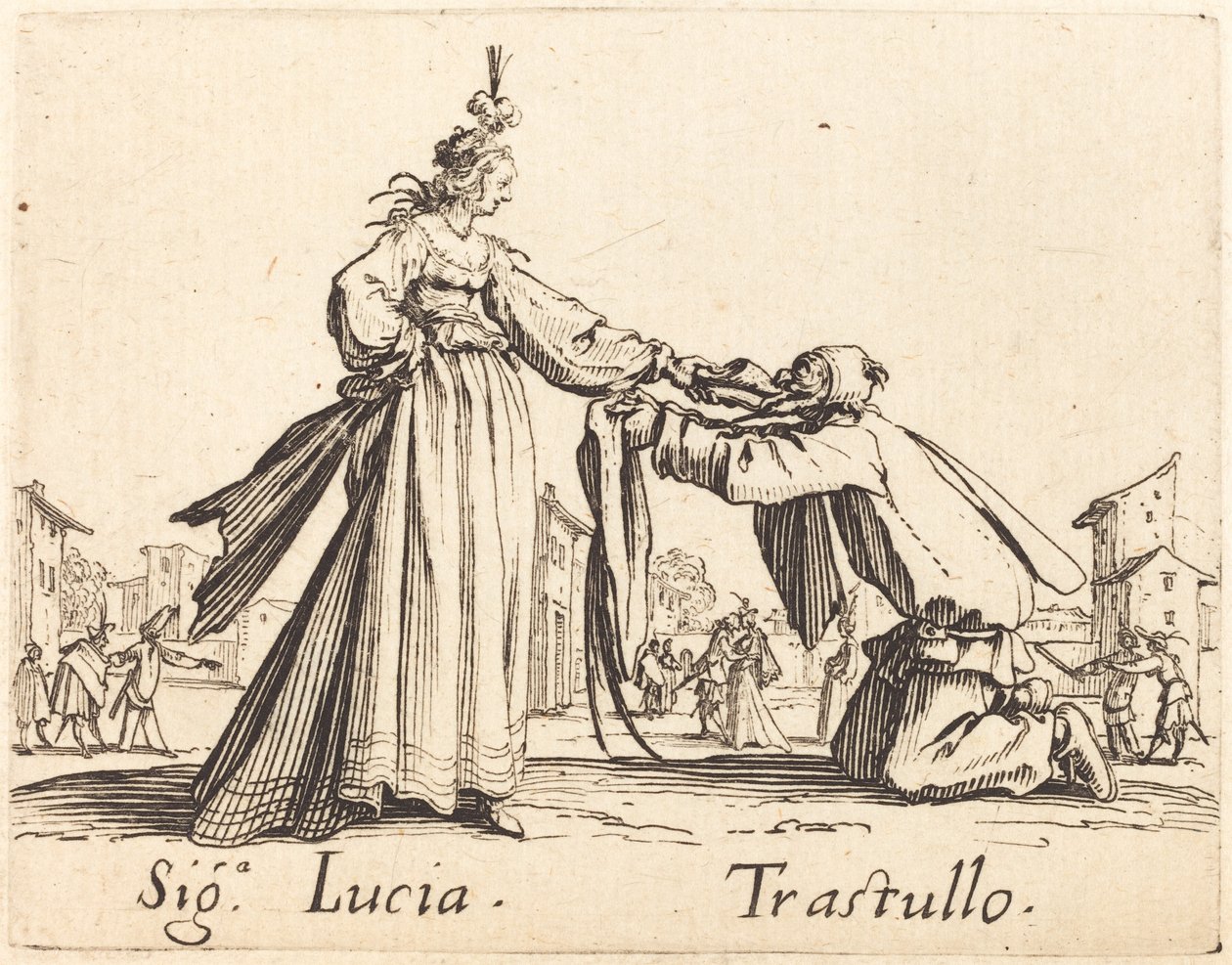 Signa. Lucia und Trastullo von Jacques Callot