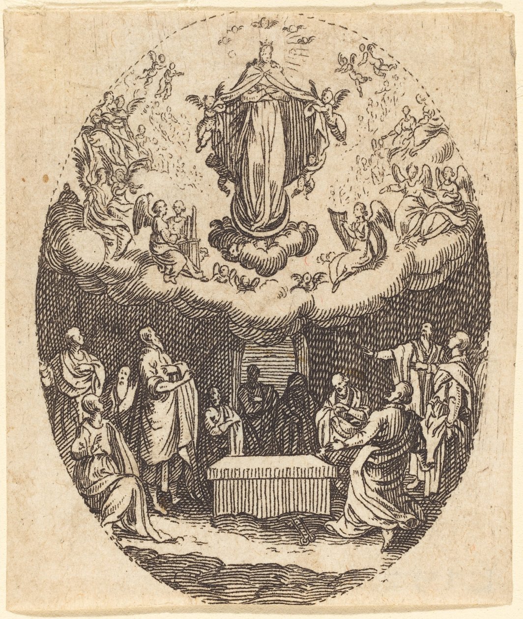 Mariä Himmelfahrt mit Cherubinen von Jacques Callot