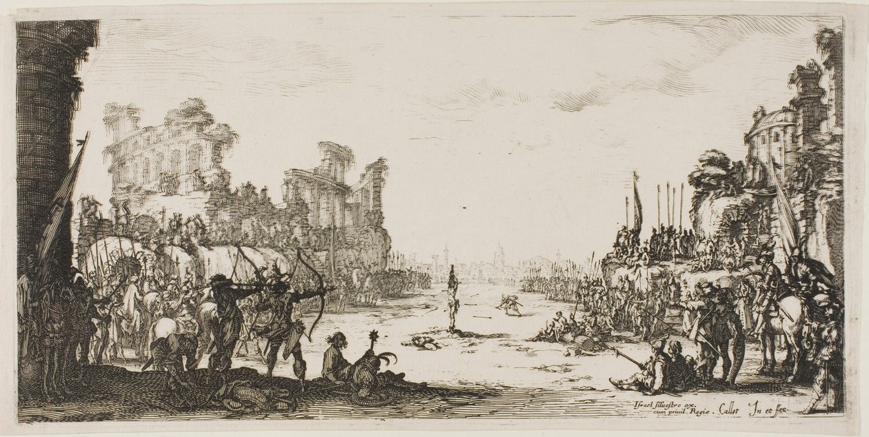 Das Martyrium durch Pfeile (Heiliger Sebastian) von Jacques Callot