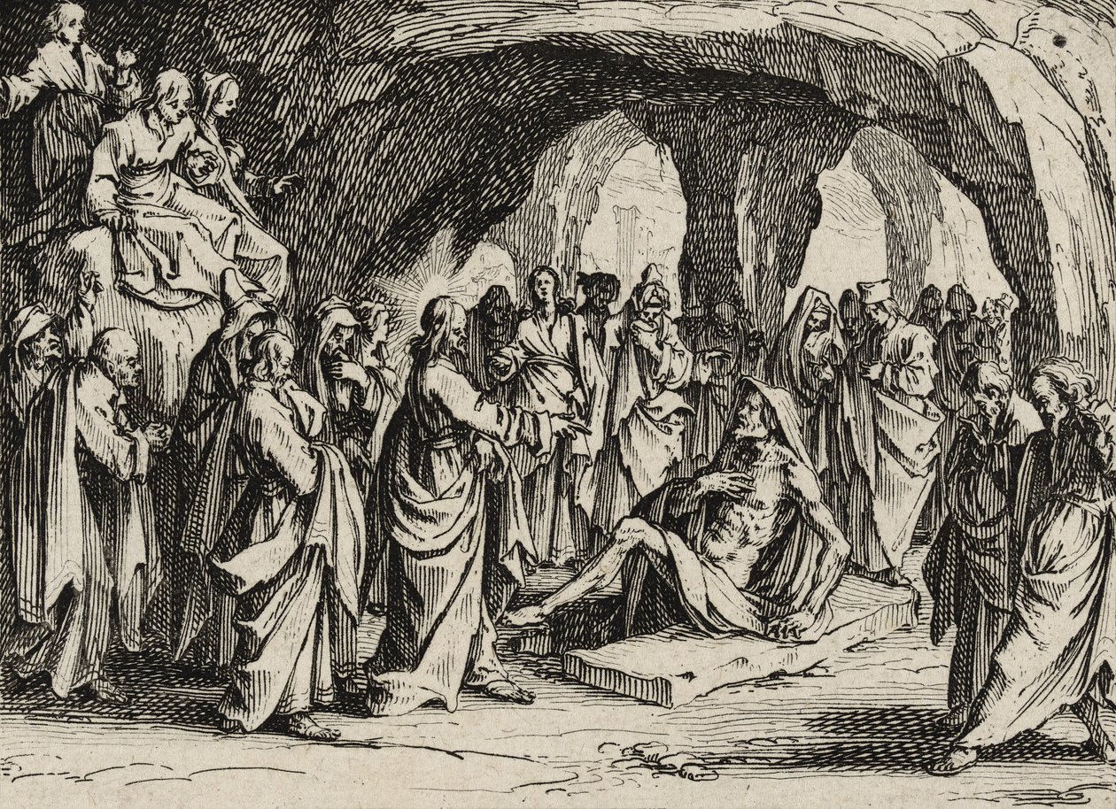 Die Auferstehung des Lazarus, 1635 von Jacques Callot