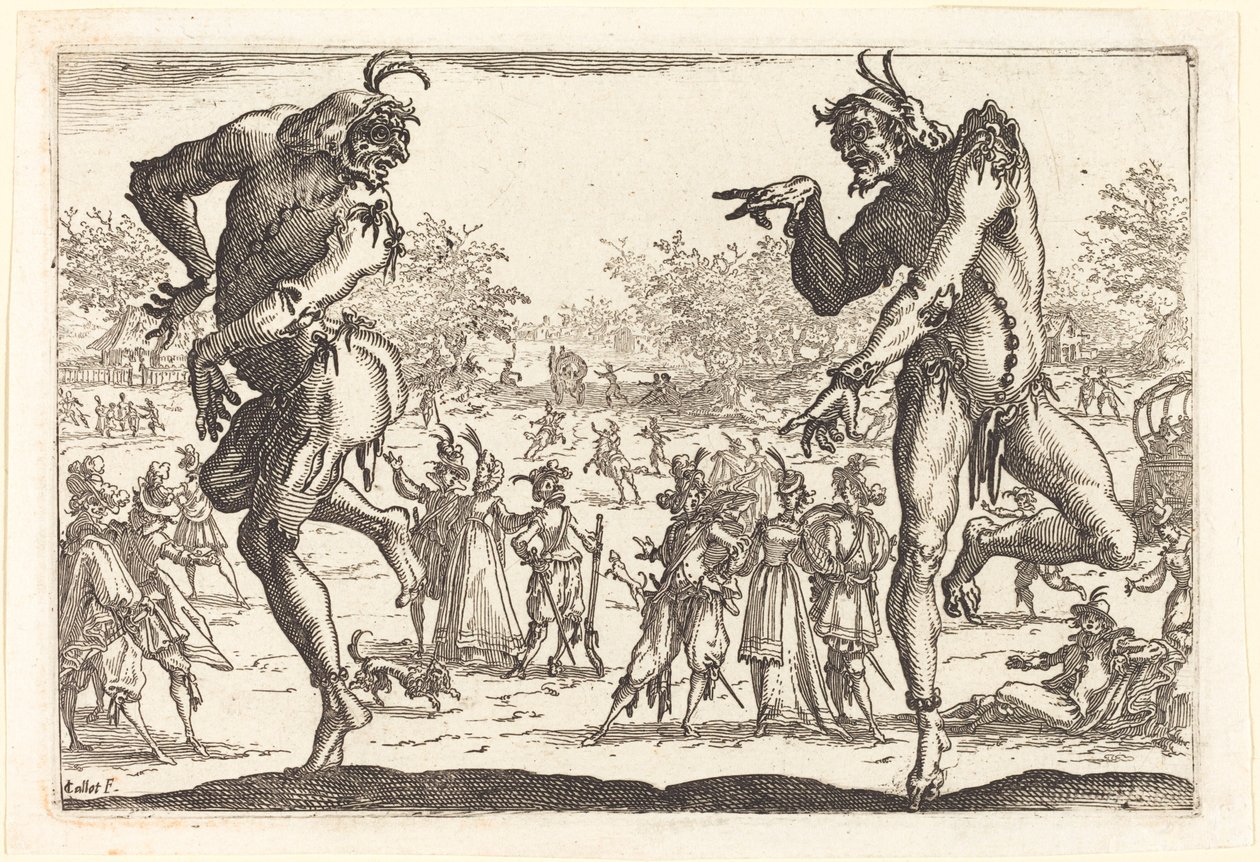 Zwei Zanni von Jacques Callot