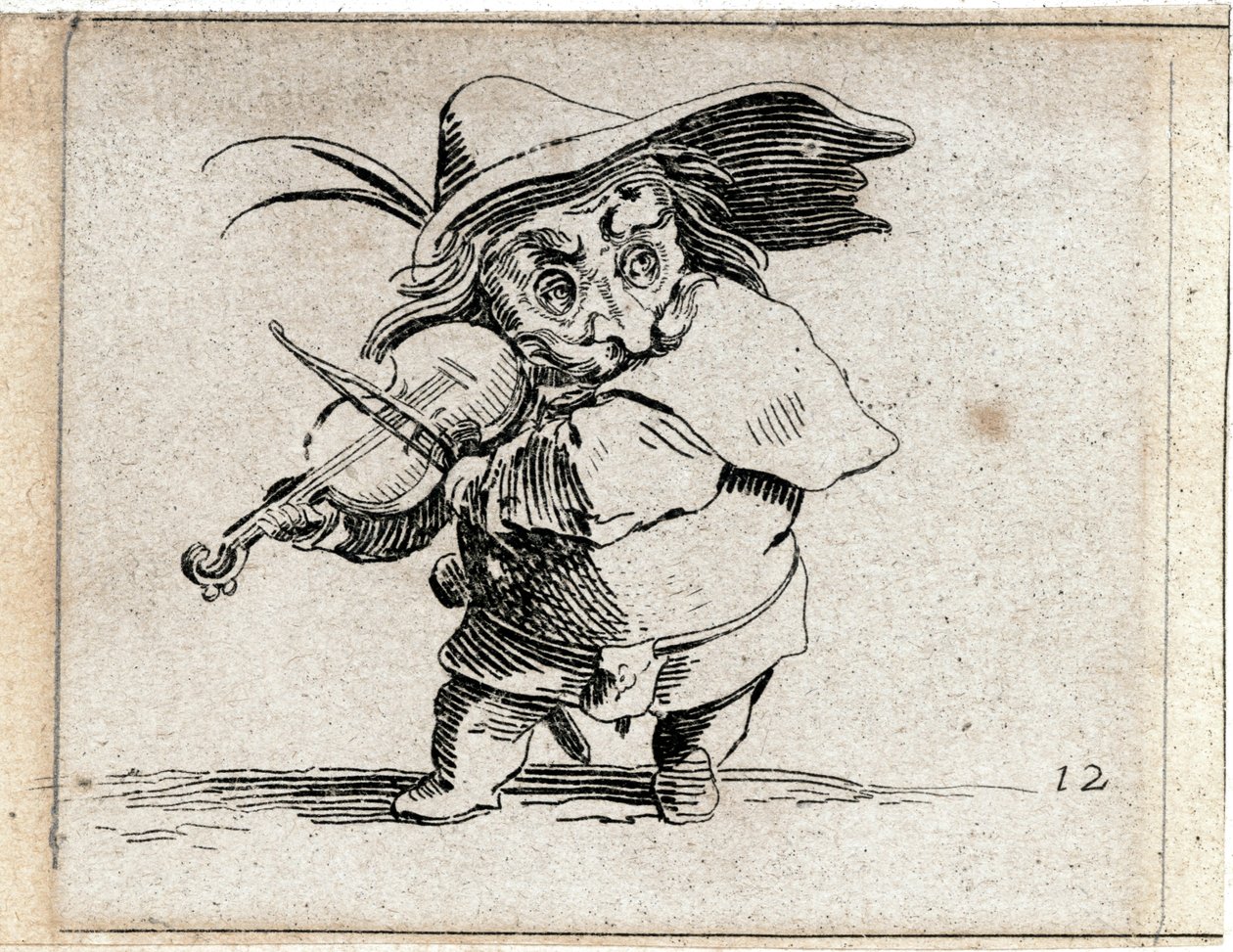 Verschiedene Gobbi-Figuren (Gravur) von Jacques Callot