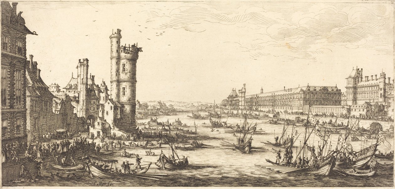 Ansicht des Louvre von Jacques Callot