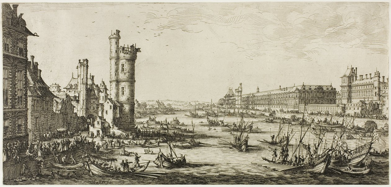 Ansicht des Louvre von Jacques Callot