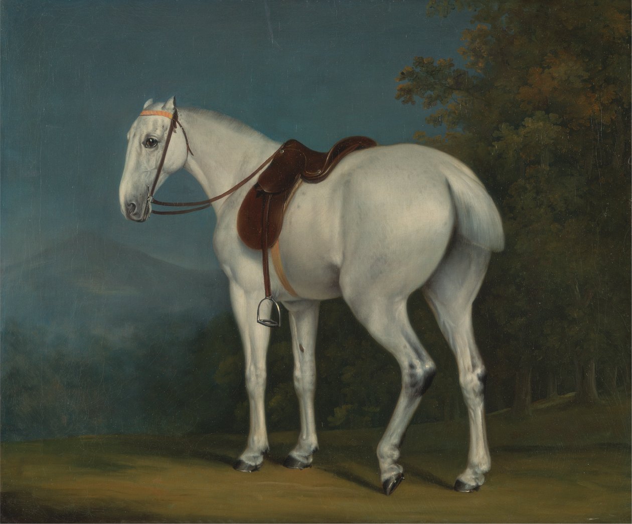 Der Graue Jäger einer Dame von Jacques Laurent Agasse