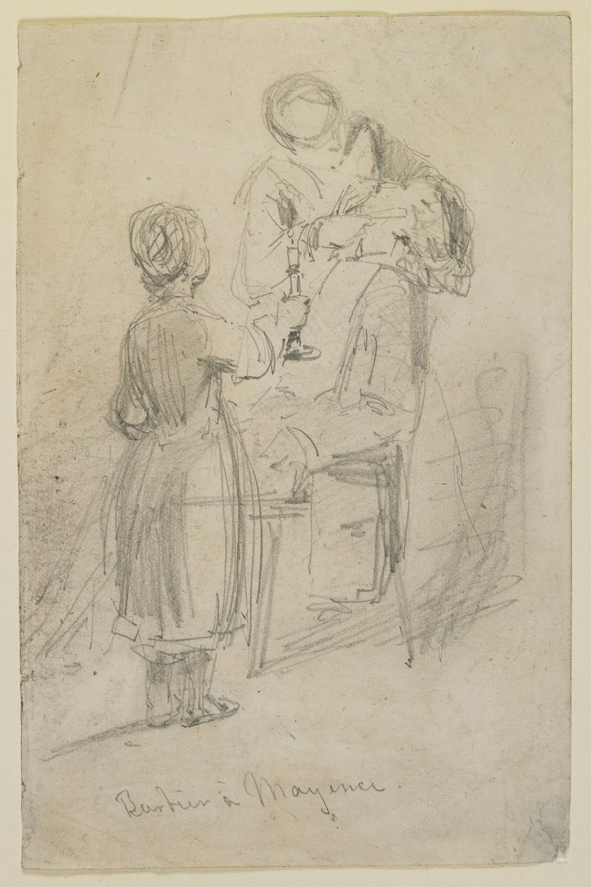 Barbier in Mainz, 1858 von James Abbott McNeill Whistler