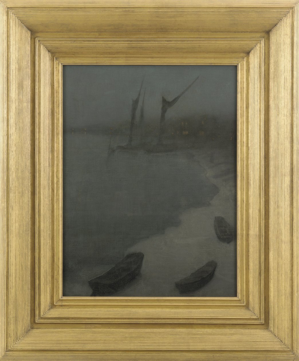Nocturne: Grau und Silber - Chelsea Embankment, Winter, ca. 1879 von James Abbott McNeill Whistler