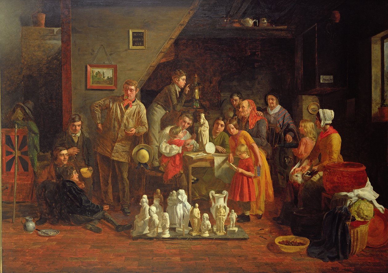Italienisches Bild - Jungen an einem Straßenwirtshaus, 1849 von James Collinson