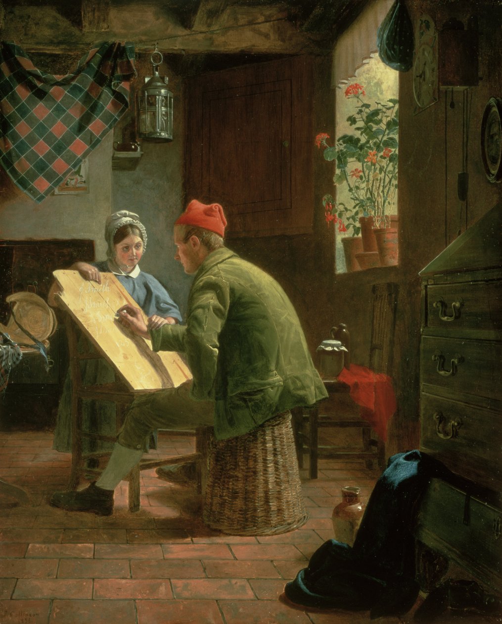 Die Schreibstunde, 1855 von James Collinson