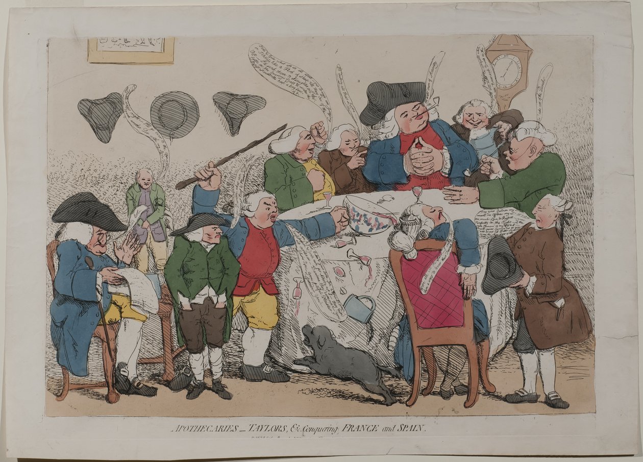 Apotheker und Schneider erobern Frankreich und Spanien von James Gillray
