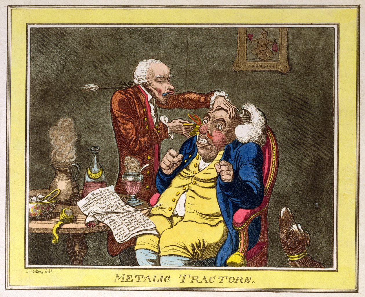 Metallische Traktoren, ca. 1801 von James Gillray