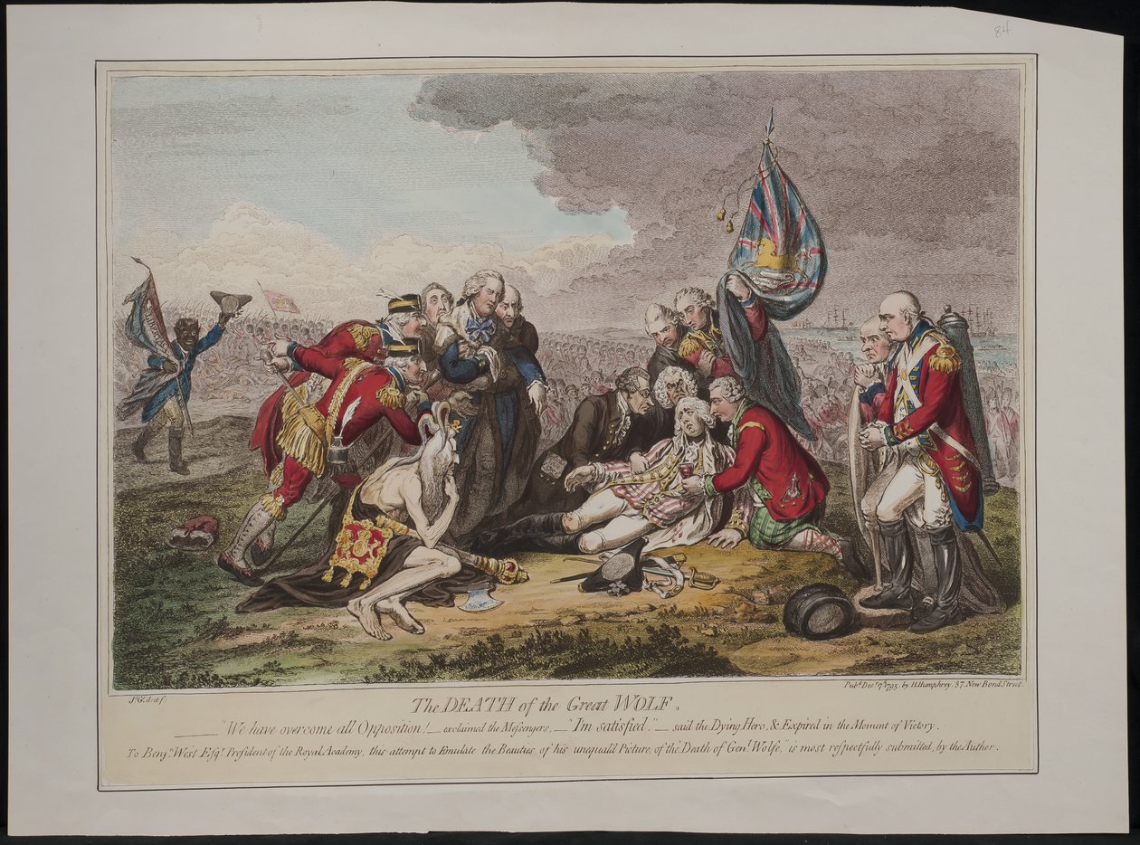 Der Tod des großen Wolfes, 1795 von James Gillray