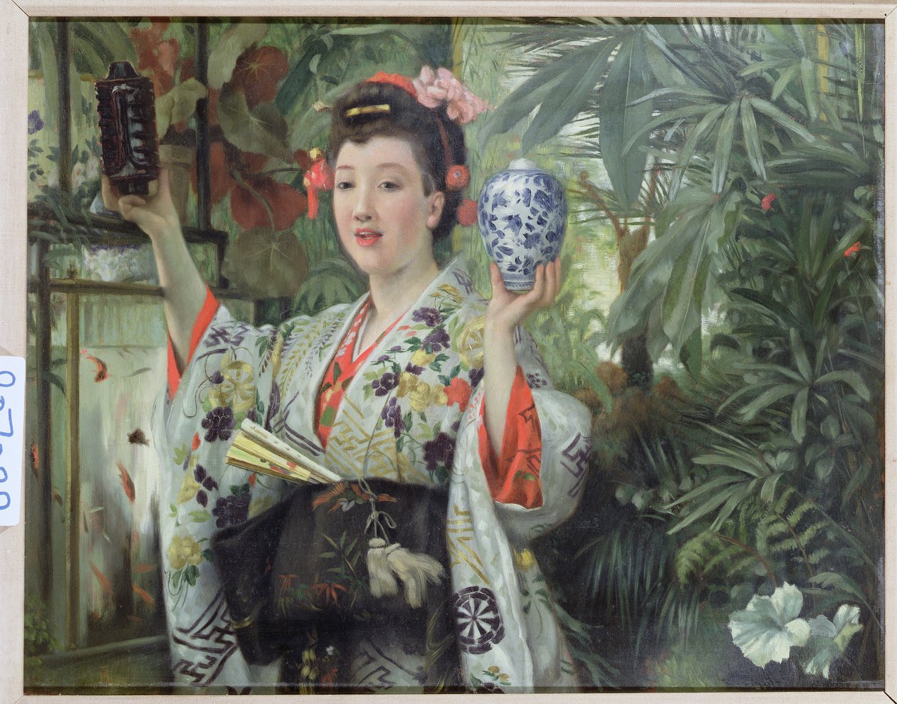 Die japanische Vase, ca. 1870 von James Jacques Joseph Tissot