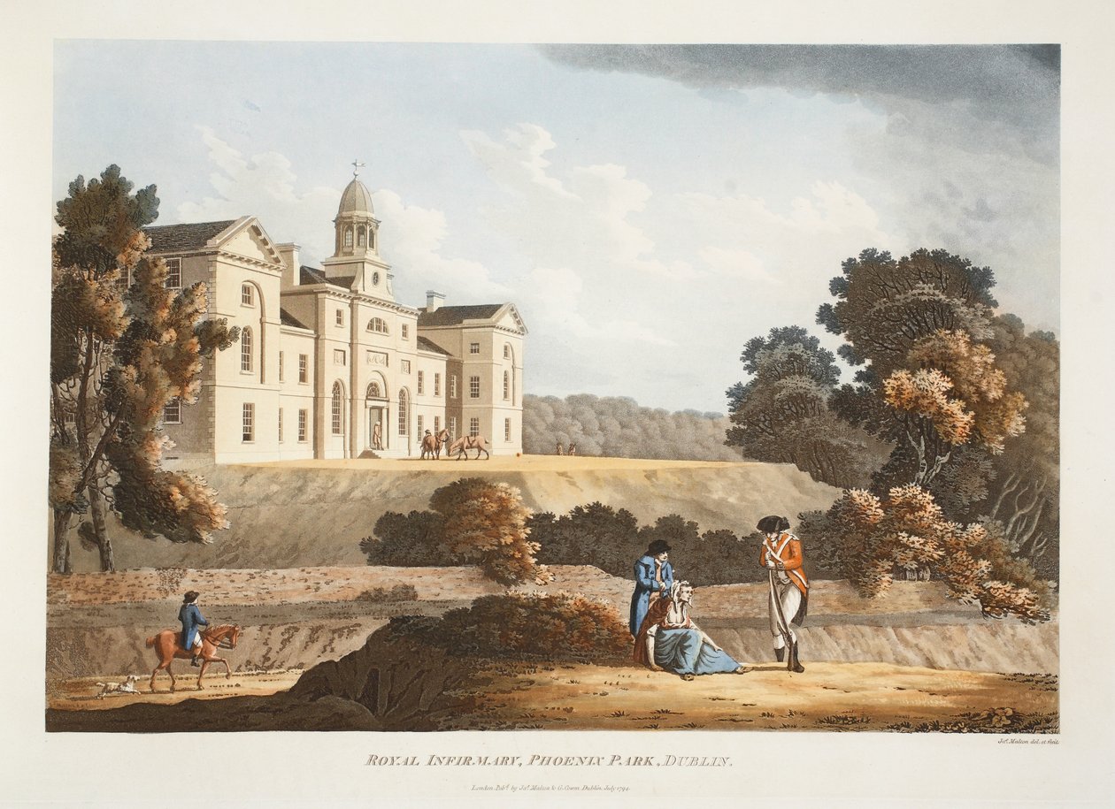 Königliches Krankenhaus, Phoenix Park, Dublin, 1794 von James Malton