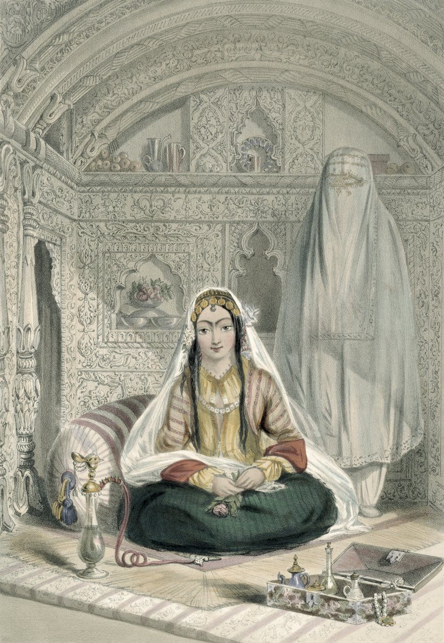 Damen von Kabul in ihrer Innen- und Außentracht, Tafel 24 aus 