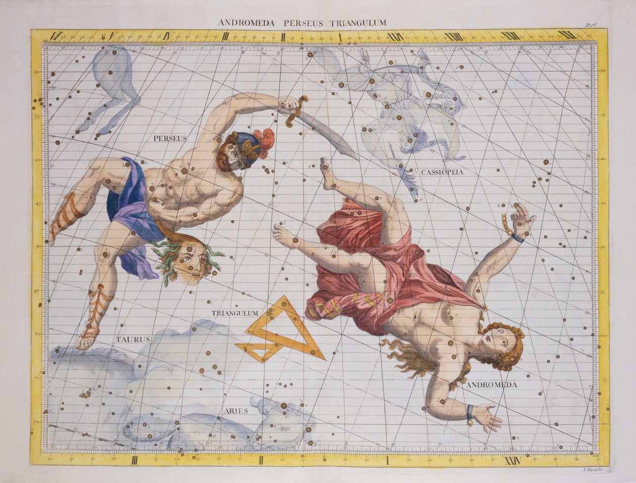Sternbild Perseus und Andromeda, aus 