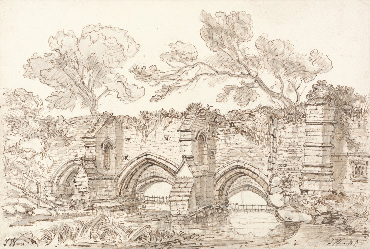 Die alte Doppelbrücke, Bury St. Edmunds von James Ward