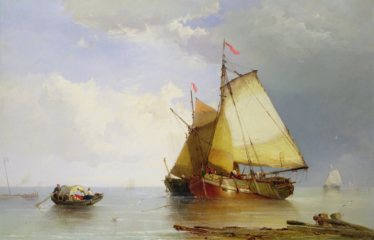 Schiffe in der Ruhe, 1869 von James Webb