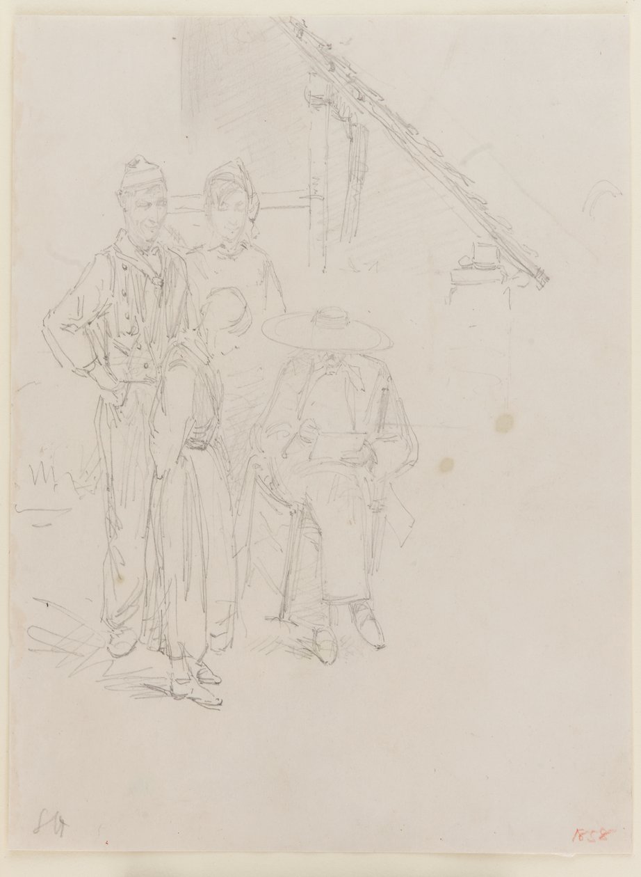 Ein Künstler beim Skizzieren, 1858 von James Abbott McNeill Whistler