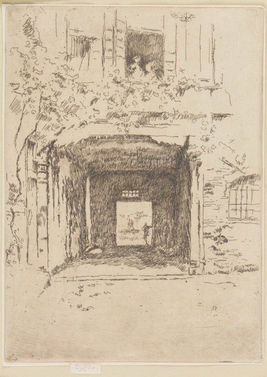 Türöffnung und Weinrebe, 1879-1880 von James Abbott McNeill Whistler