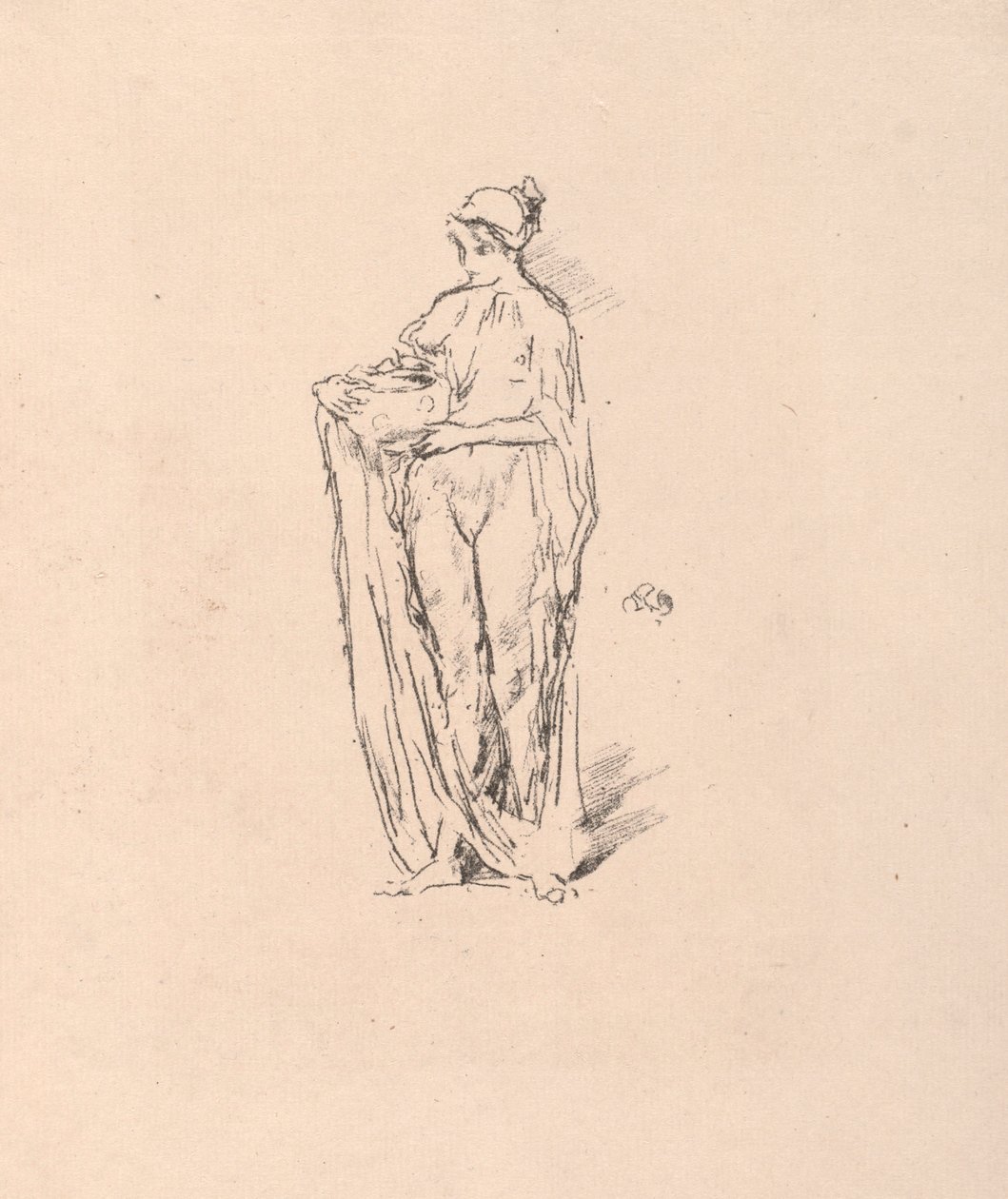 Mädchen mit Schüssel, 1895 von James Abbott McNeill Whistler