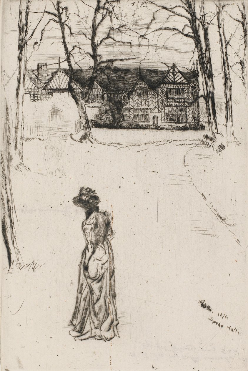 Speke Hall: Die Allee, 1870 von James Abbott McNeill Whistler