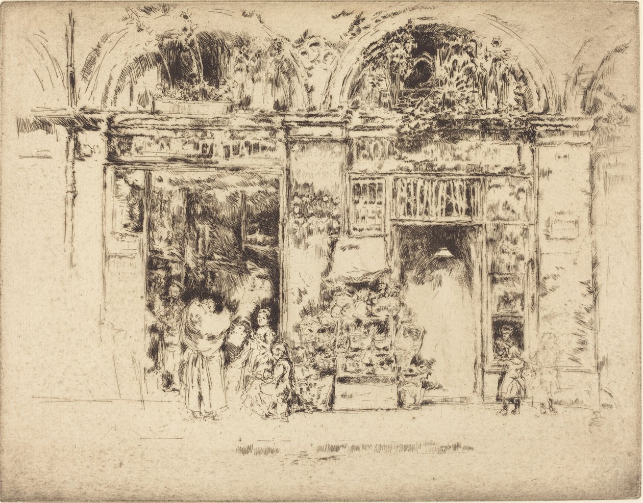 Sonnenblumen, Rue des Beaux-Arts, 1892-1893 von James Abbott McNeill Whistler