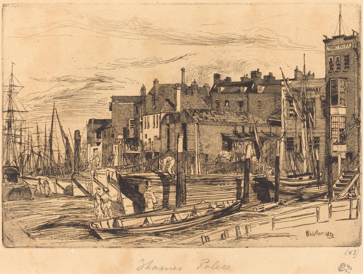 Thames-Polizei, 1859 von James Abbott McNeill Whistler