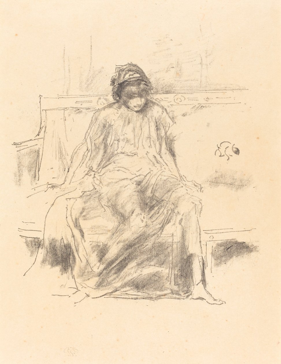 Die drapierte Figur, sitzend, 1893 von James Abbott McNeill Whistler