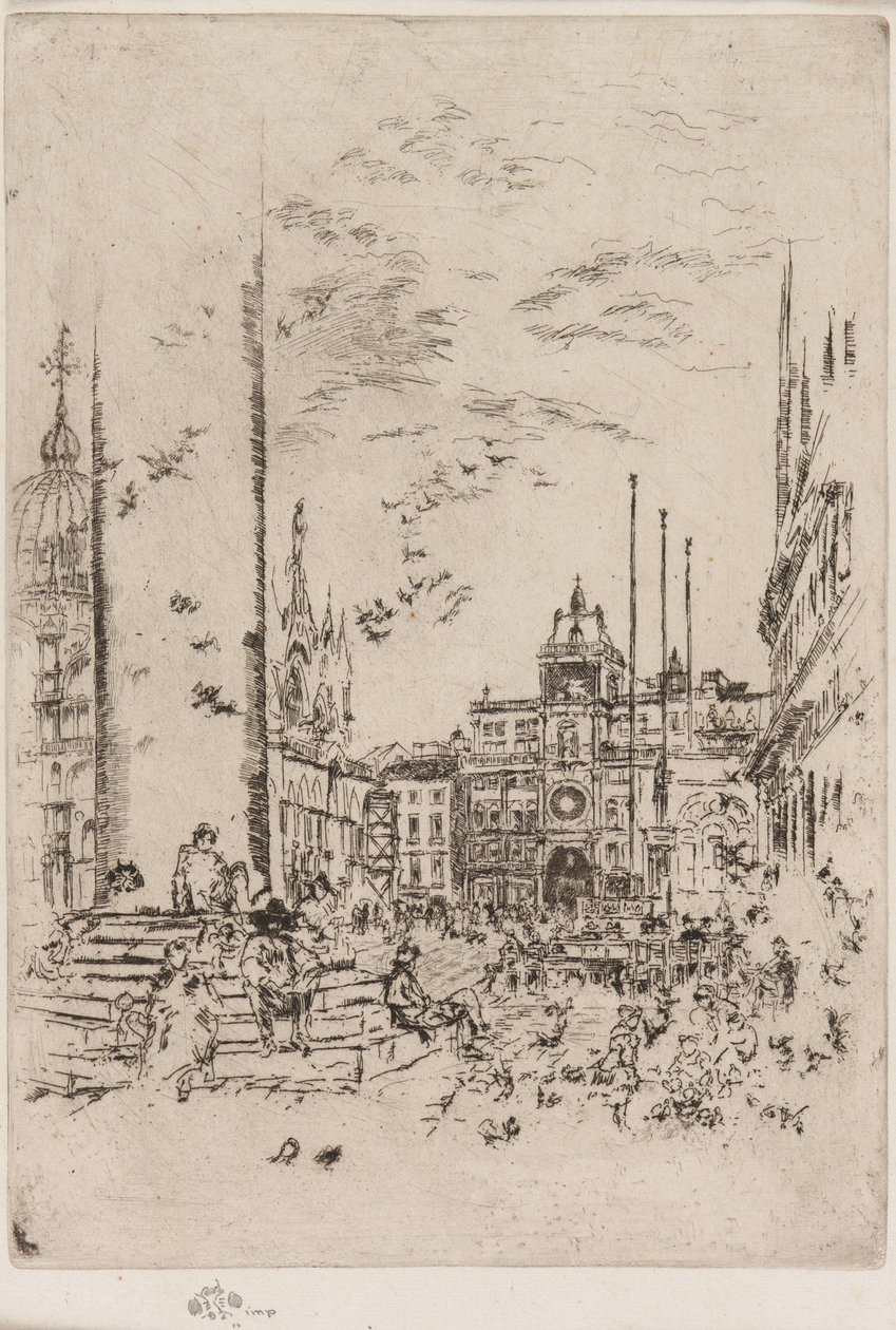 Die Piazzetta, 1879-1880 von James Abbott McNeill Whistler