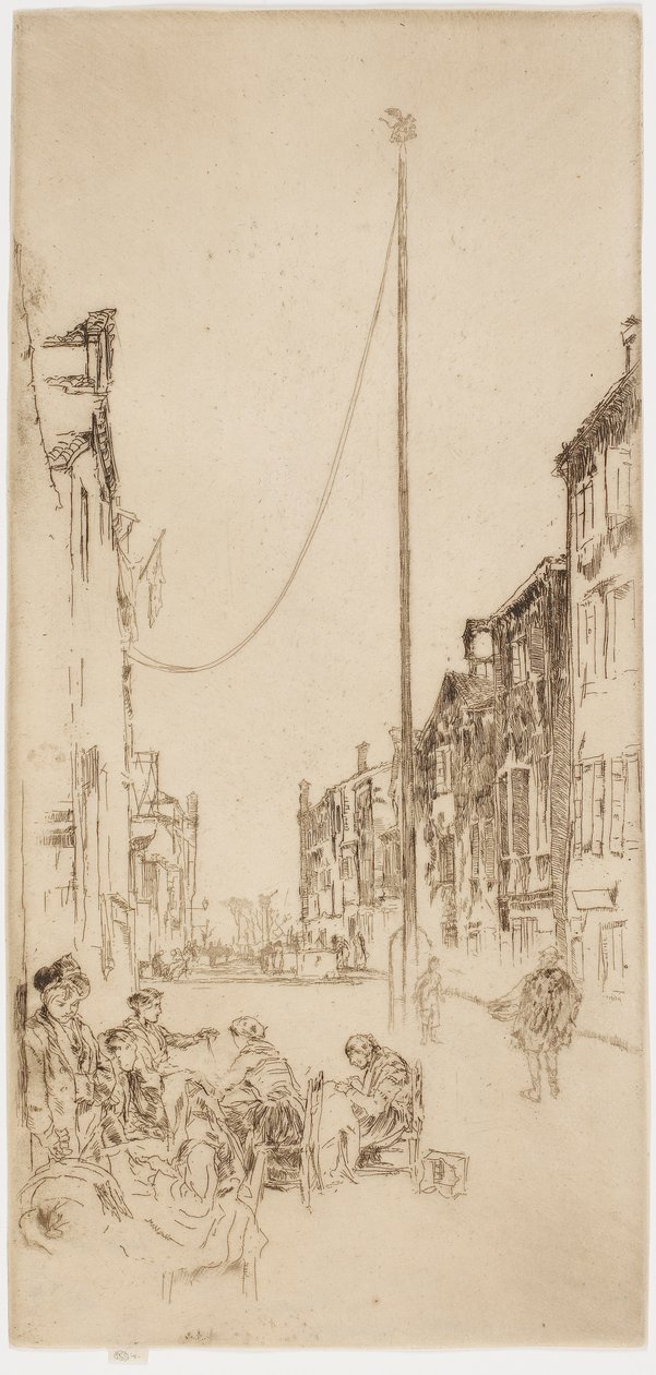 Der venezianische Mast, 1879-1880 von James Abbott McNeill Whistler