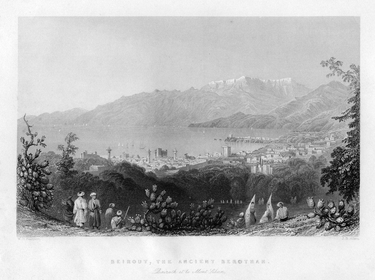 Beirut, das antike Berothah, Syrien, 1841 von James B. Allen