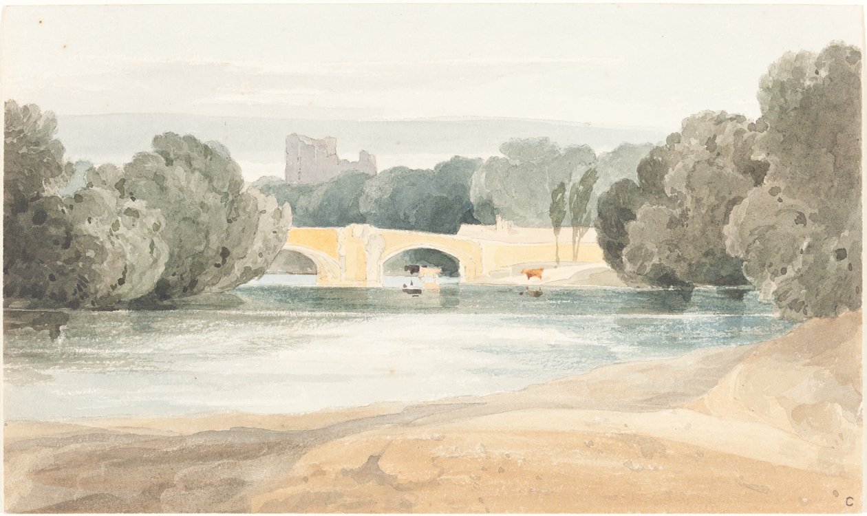 Brücke in Knaresborough, ca. 1802-1804 von James Bulwer