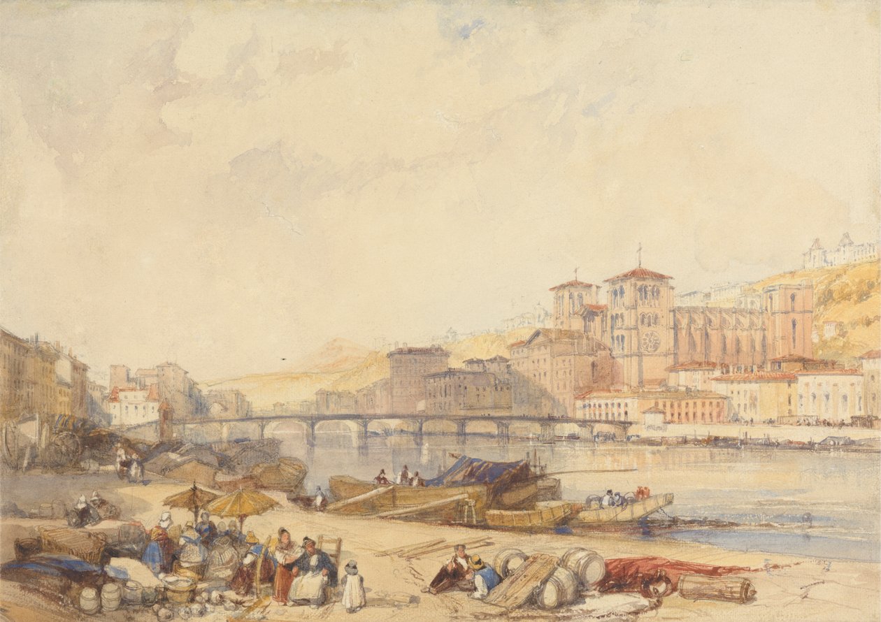 Lyon vom Quai am Rhoneufer von James Duffield Harding