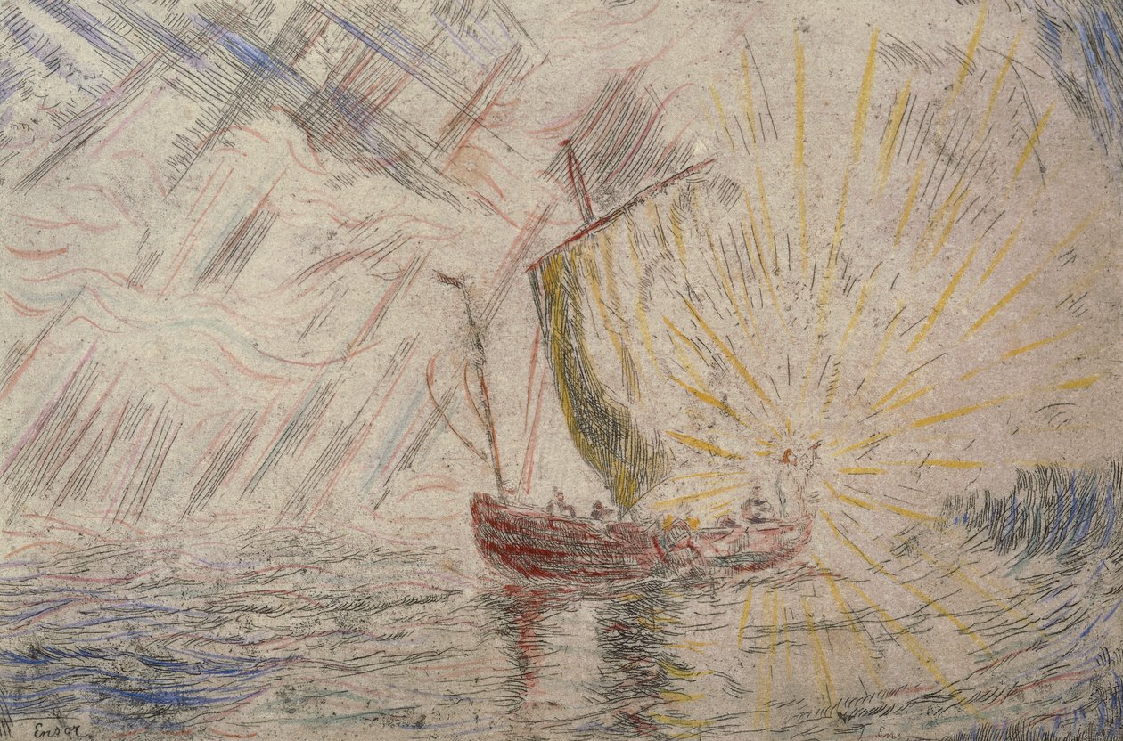 Der Christus beruhigt den Sturm von James Ensor