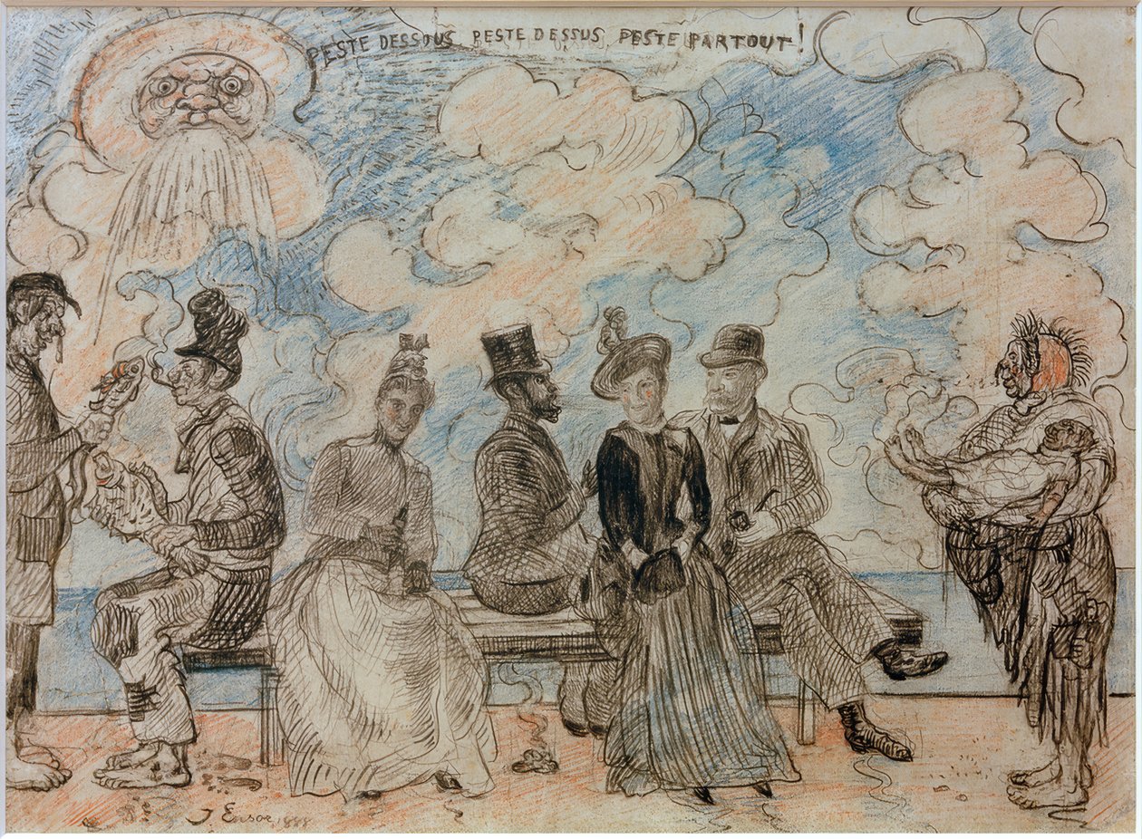 Unten Pest, oben Pest, überall Pest von James Sidney Ensor